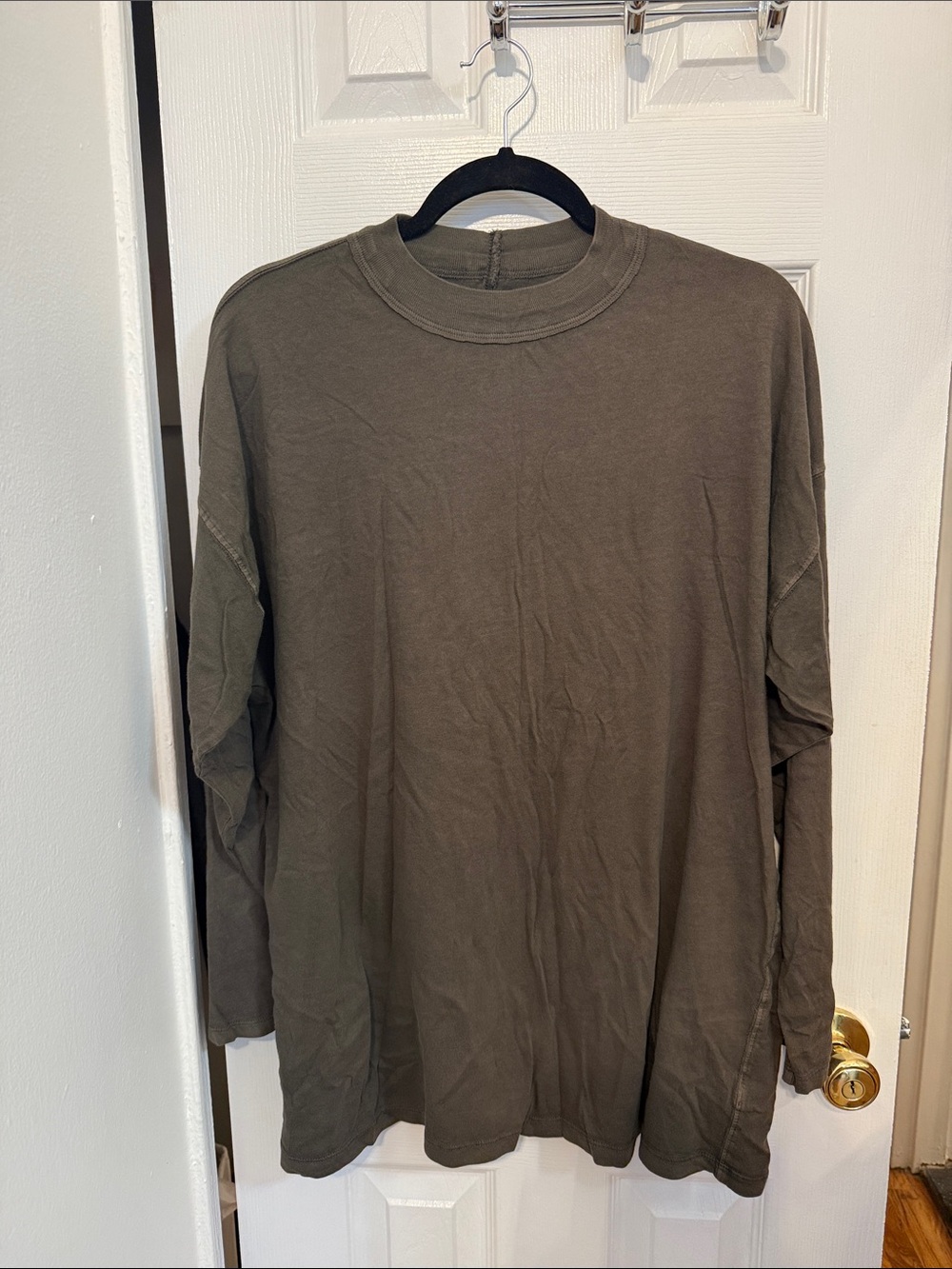 We The Free Olive Long-Sleeve Crewneck Shirt